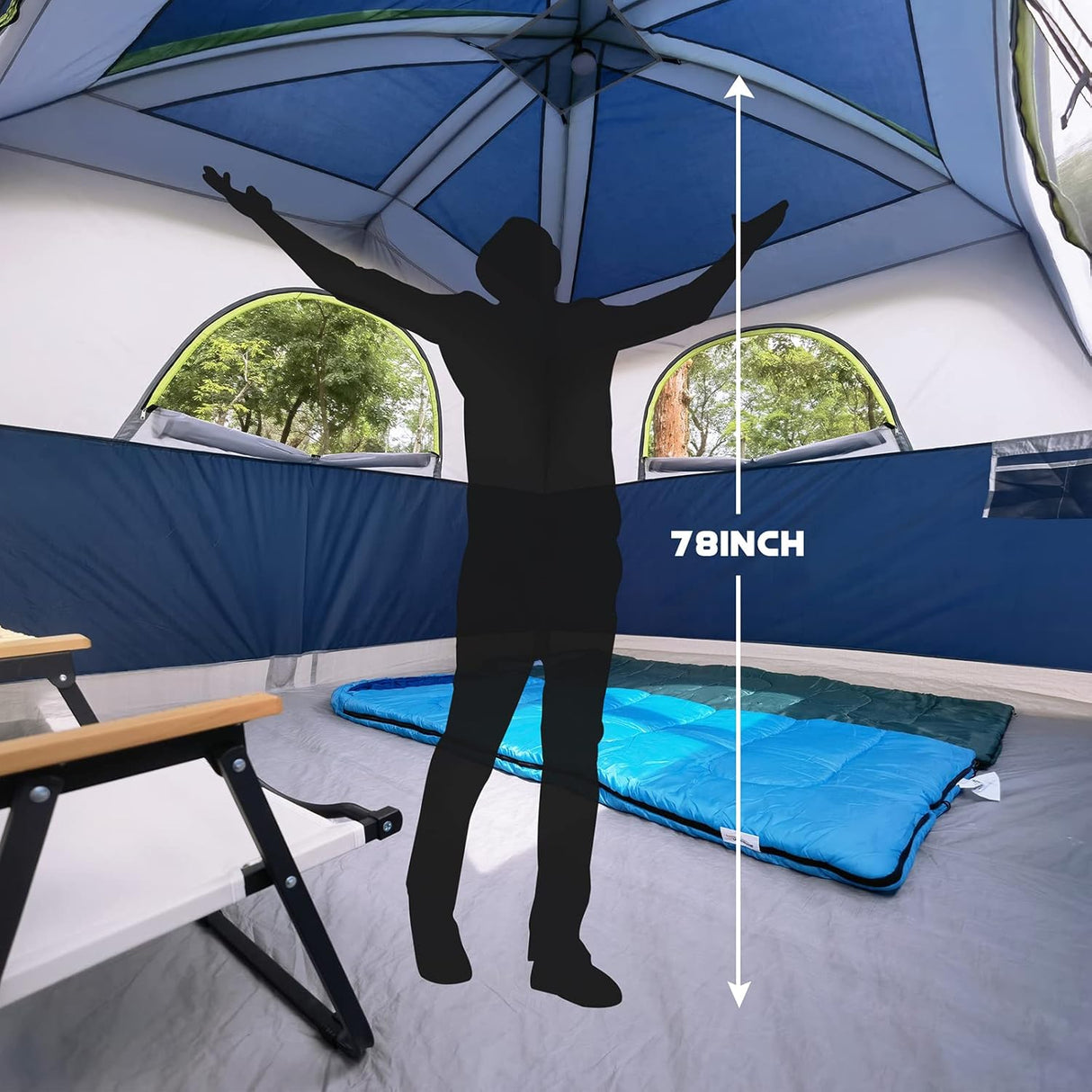 Tienda UNP Carpa 6 Personas Impermeable y Resistente al Viento
