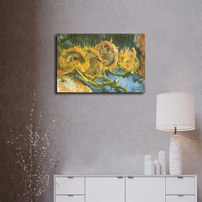 Póster de Van Gogh con diseño de girasoles, decoración moderna