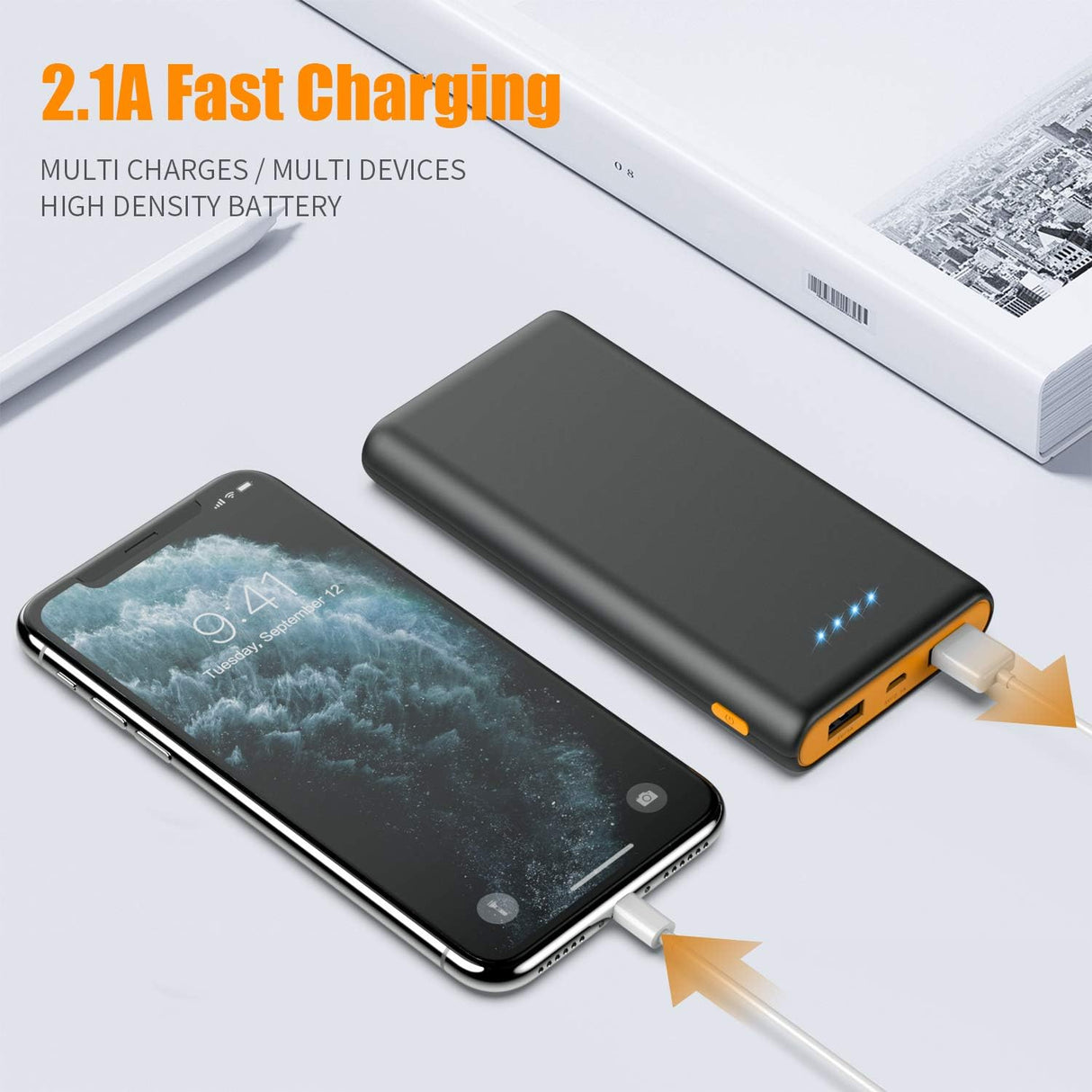 Cargador portátil de energía de batería externa para celular
