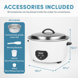 Cocedor de Arroz Aroma, 60 Tazas, 14Qt, Modelo ARC-1430E
