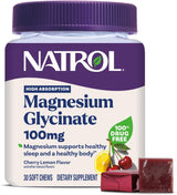 Suplementos de Magnesio Glycinate Natrol 100mg, 30 días