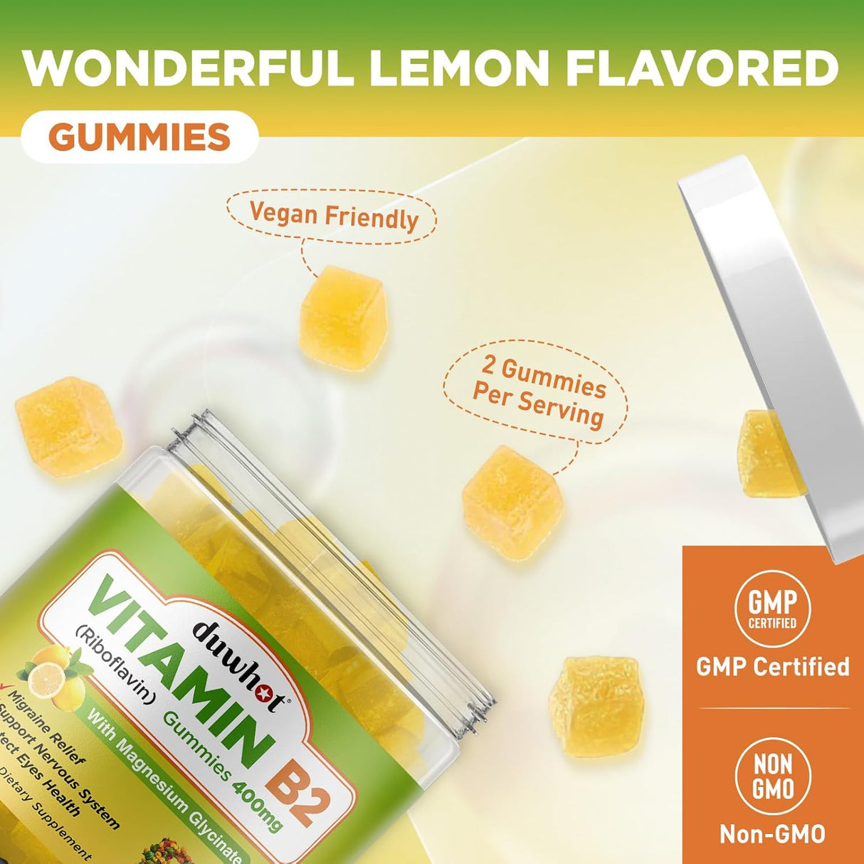 Gomitas de Vitamina B2 con Magnesio Migra Relief 60u