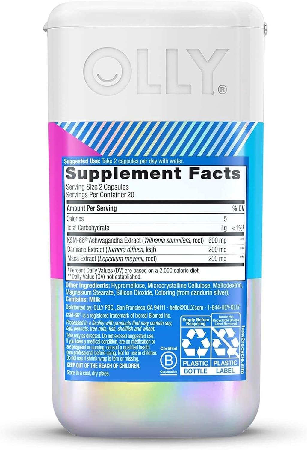 Suplemento OLLY Lovin Libido Capsules Boost Desire 40 unid