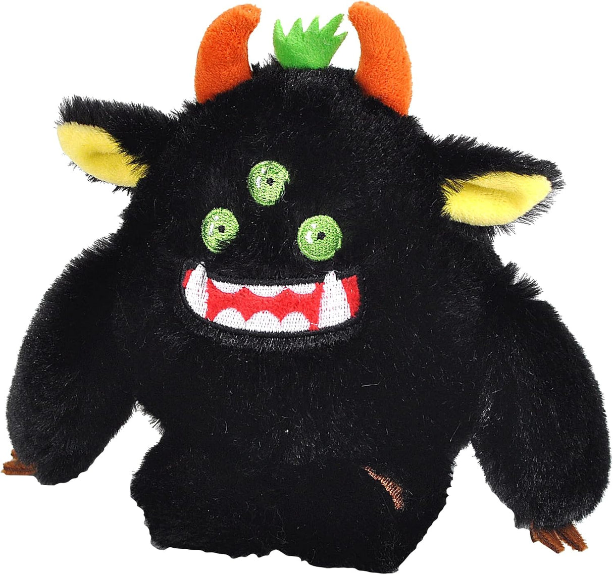 Peluche de mostruo hecho de botellas de agua recicladas