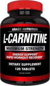 Suplemento L-carnitina, 120 tabletas con aminoácido