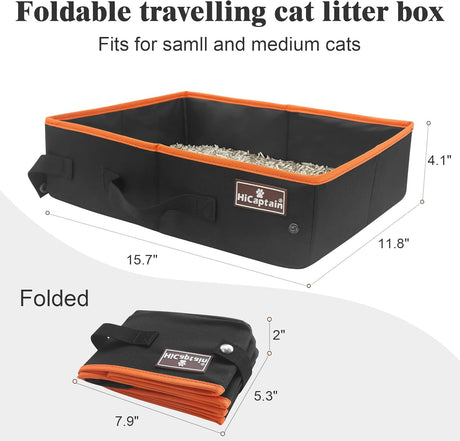 Caja de arena plegable para viajes en automóvil negro