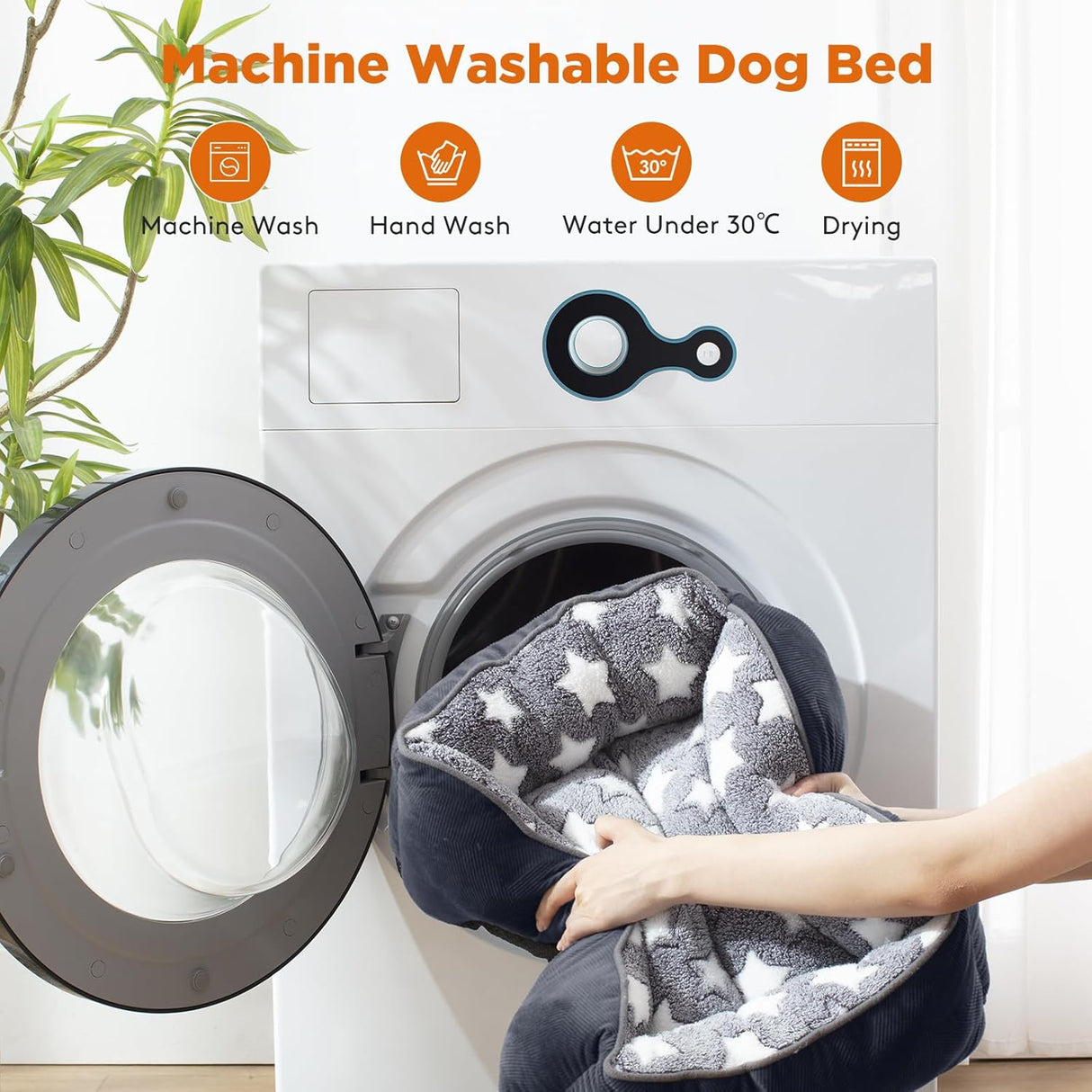Cama ortopédica para perros grandes GASUR, suave y lavable, L