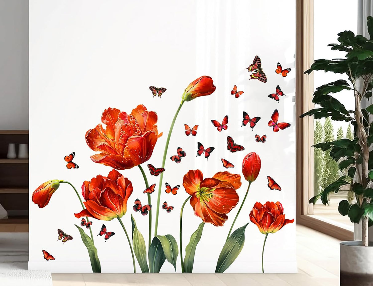 Stickers de Pared Floral LiveGallery para Niños y Salas, Modelo DIY