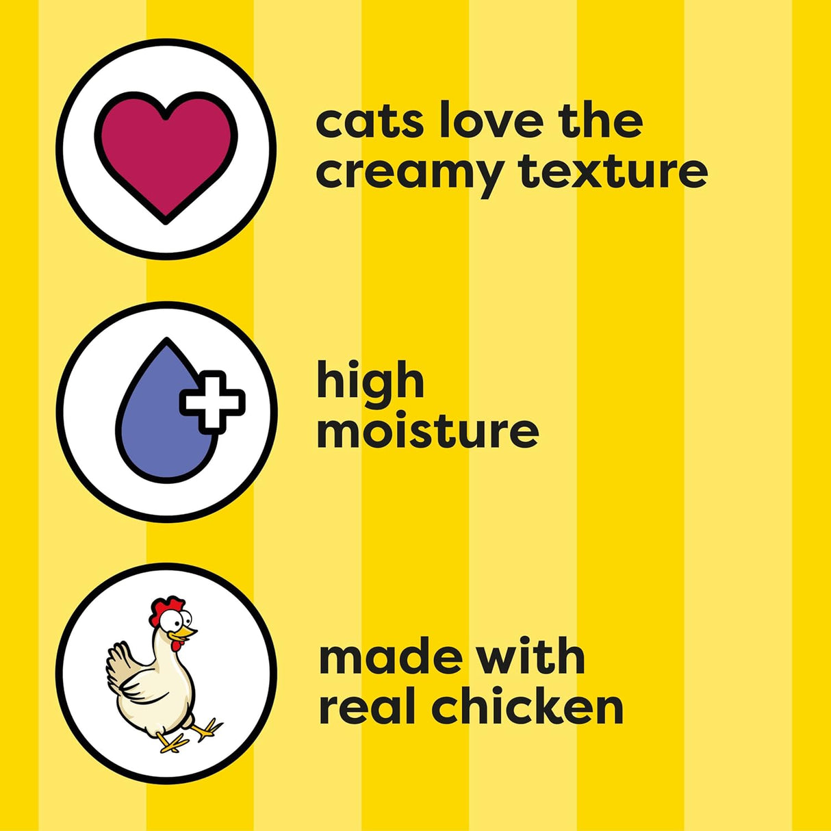 Puré Cremoso para Gatos sabor Pollo 24 bolsas de 0.42 oz