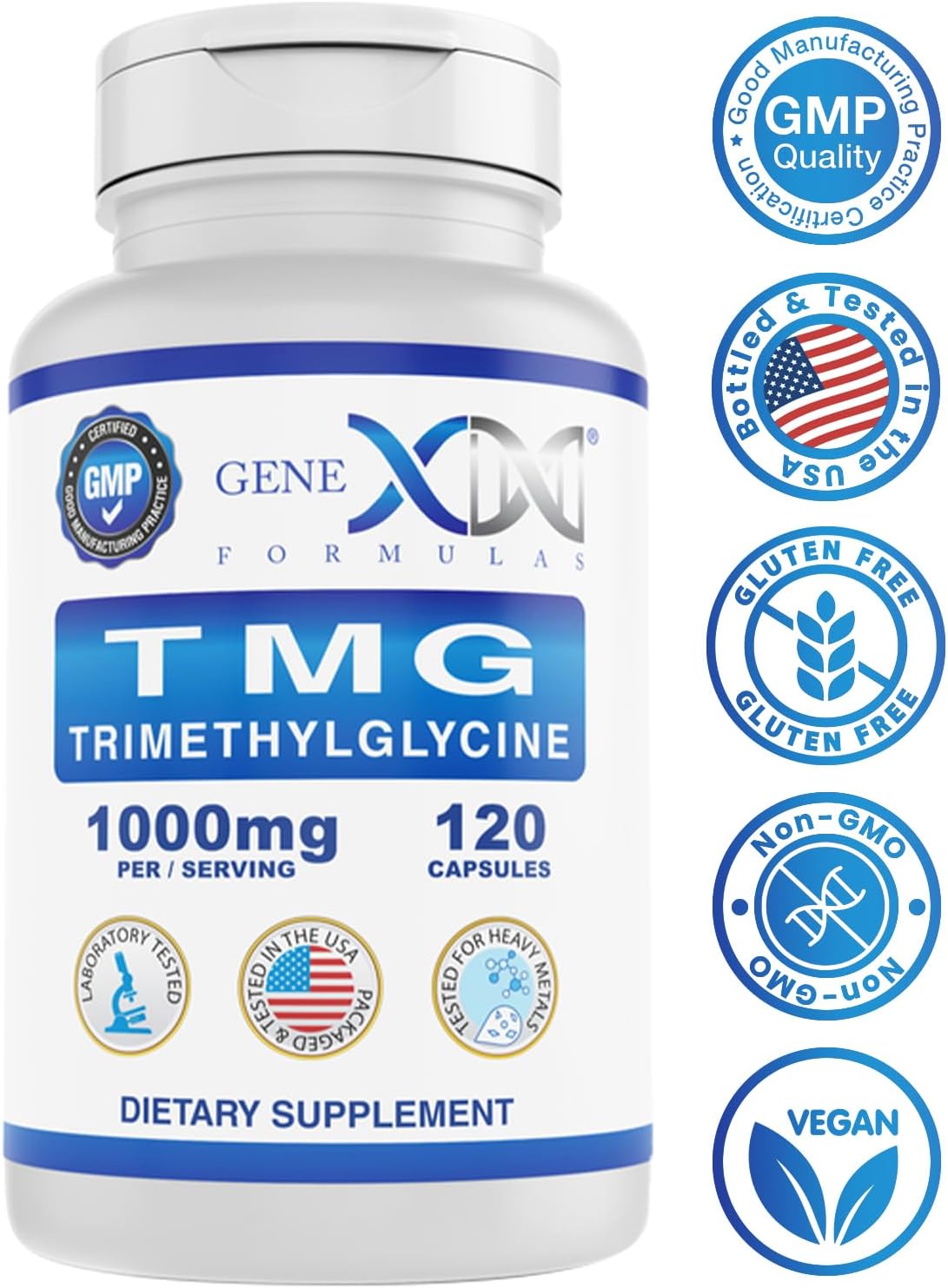 Suplemento GENEX 1000mg TMG pack 3  Betaína anhidra hepático