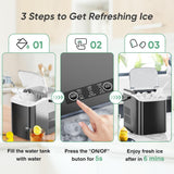 Máquina de Hielo DUMOS, portátil, 9 cubos en 6 min, 1.5 L