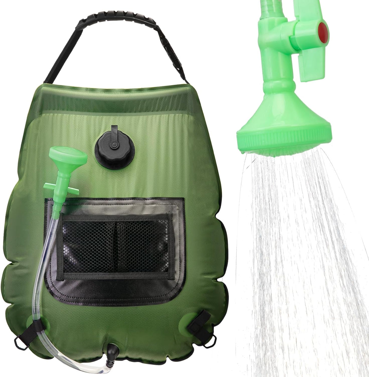 Ducha Solar Portátil para Camping con Cabezal Extraíble