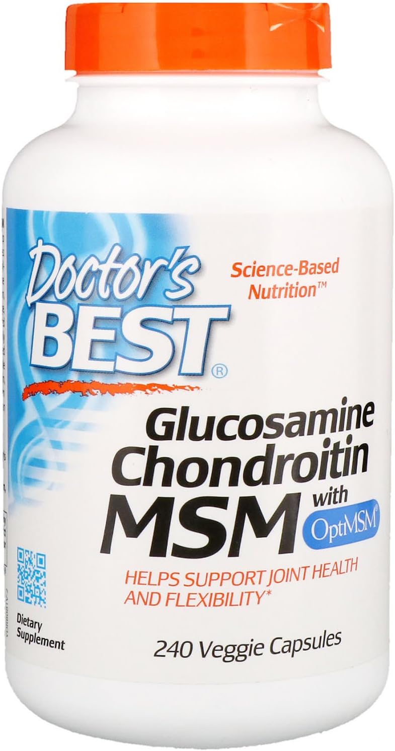 Suplemento Articular, Doctor's Best, Glucosamina y MSM, 240 Caps