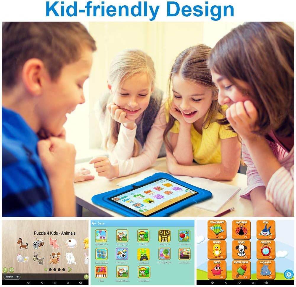 Tablet para Niños 7", Android, WiFi, Bluetooth, Control Parental