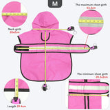 Capa de lluvia impermeable para perro - Reflectiva, Ajustable, Mediana