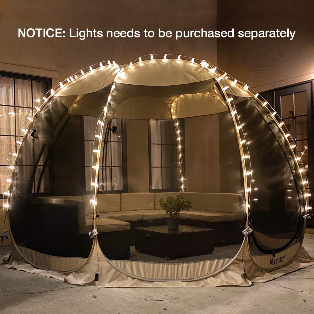 Casa de Pantalla Alvantor, Carpa Plegable con Mosquitero, 6-15 Pers.