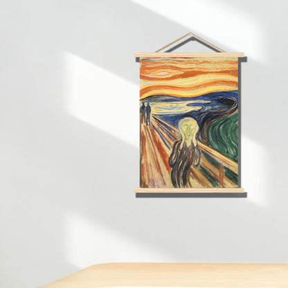 Póster colgante de madera con El Grito de Edvard Munch