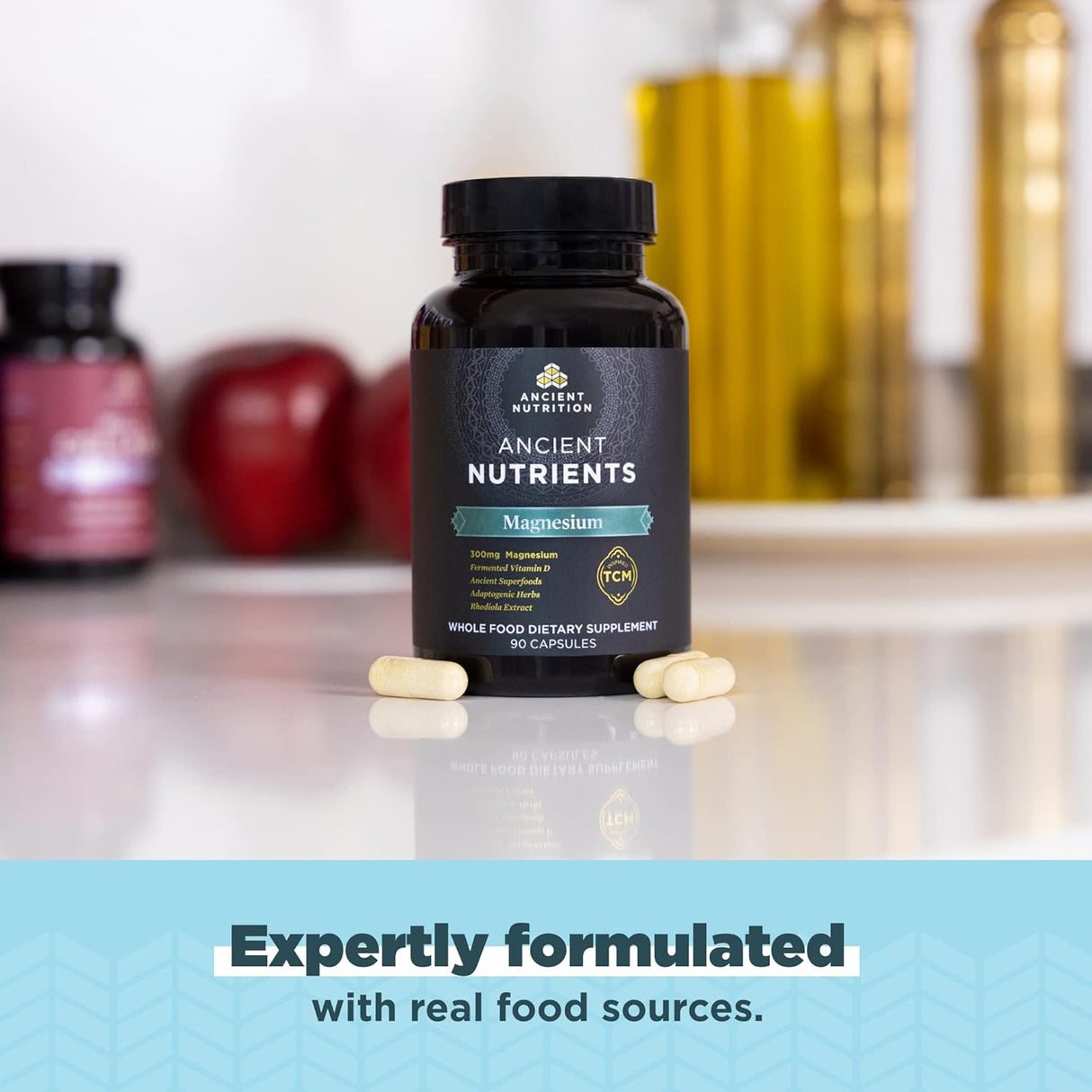 Suplemento de magnesio 300 mg con vitamina D, 90 cápsulas