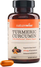 NatureWise Cúrcuma Curcuminoides 500mg con Pimienta Negra 30 cápsulas