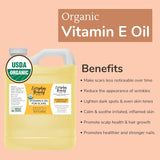 Aceite de Vitamina E Orgánica USDA Cert. Para Cicatrices y Piel