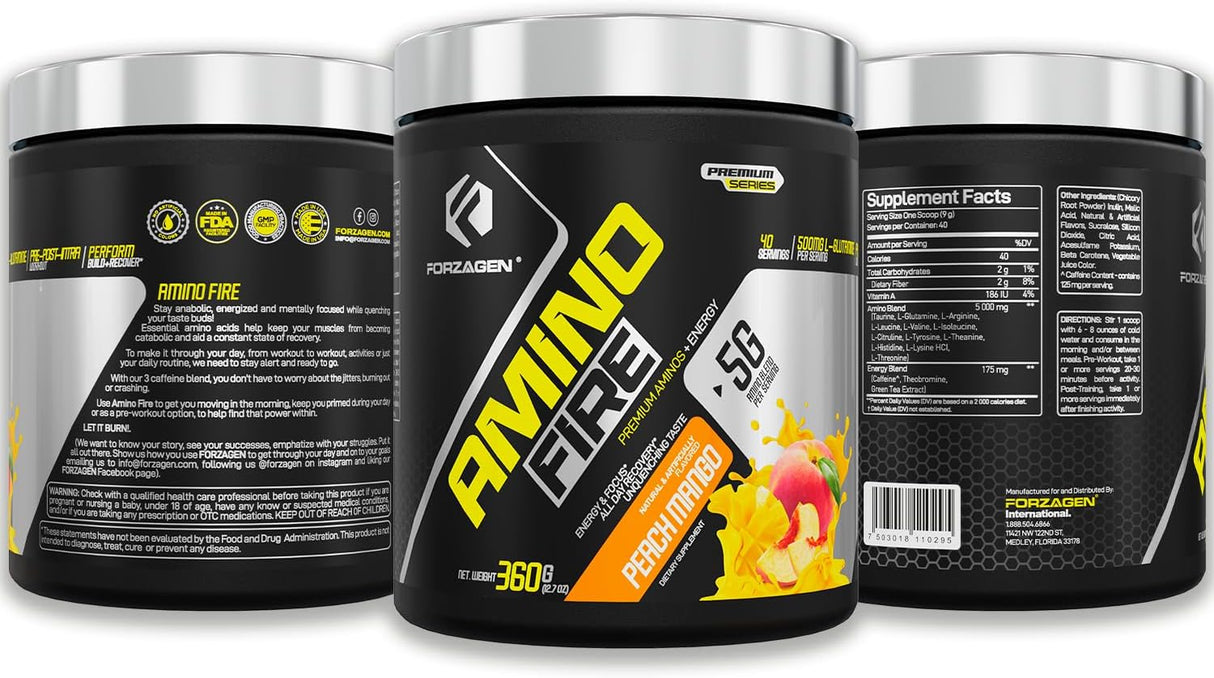 Forzagen Amino Fire | Aminoácidos Esenciales, 40 Porciones