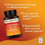 Mercola Vitaminas D3 & K2 - Apoyo inmunológico y más - 30 caps