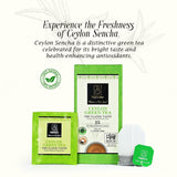 Ceylonzon Té Verde Premium 25 Bolsas, Sabor Natural 40g