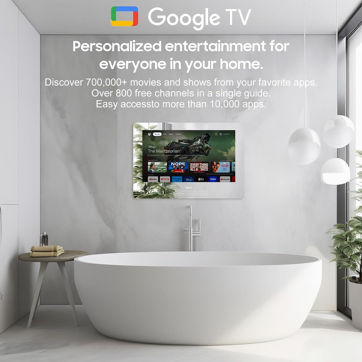 Televisor Baño Smart Mirror SYLVOX 24 1080P IP66 WiFi