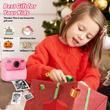 Cámara Instantánea Kids 1080P HD con Doble Lente y Papel