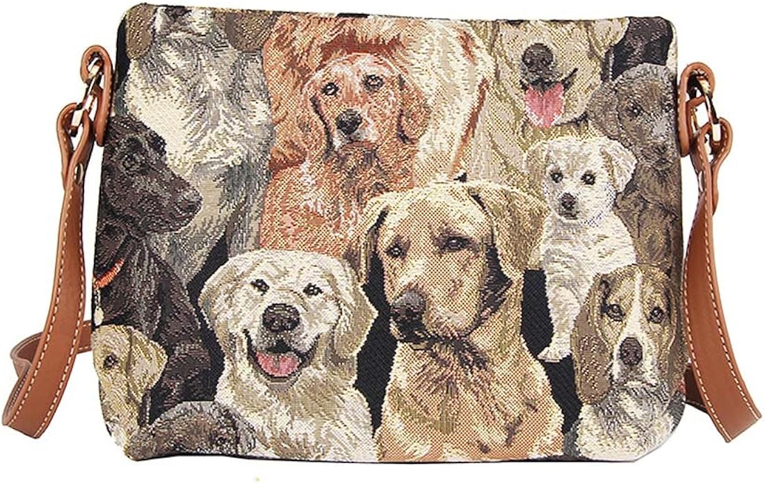 Bolso cruzado de tapiz para mujer Signare diseño de labrador¡