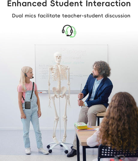 Amplificador de Voz Inalámbrico Mini con 2 Micrófonos Bluetooth