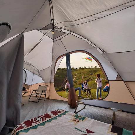 Tienda UNP Carpa Familiar 10 Personas, 2 Habitaciones, Impermeable