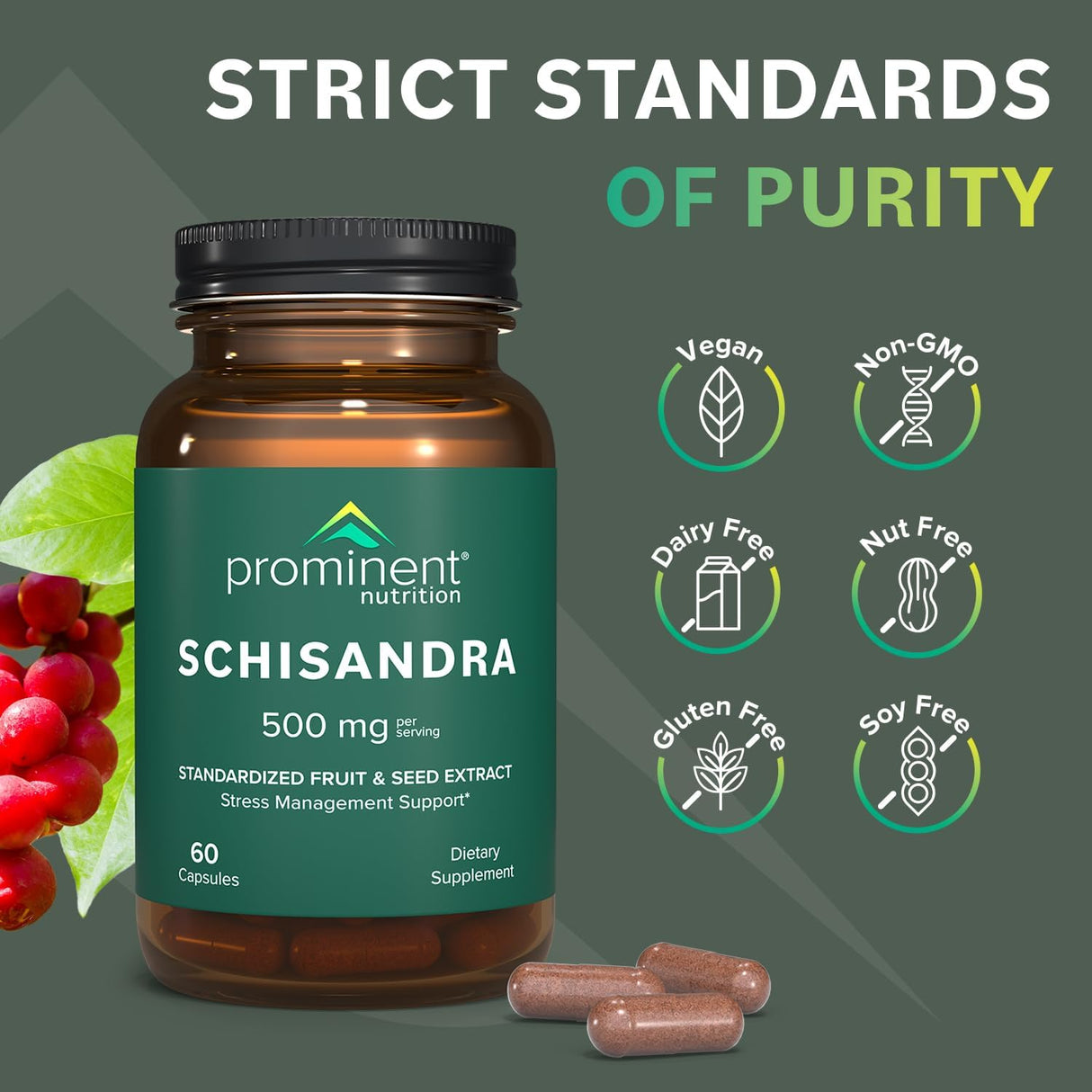 Schisandra Suplemento Suprarrenal Support 500 mg 60 Cápsulas