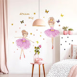 Pegatinas de Pared Bailarina Rosa, Sacinora, Vinilo Removible