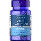 Suplementos Zinc para el acné 100 tabletas