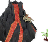 Juego de Dinosaurios con Volcán, 4 Dinosaurios y 2 Árboles