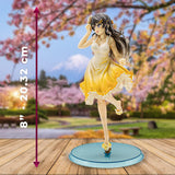 Figura Sexy y Elegante de Mai Sakurajima en Vestido de Primavera