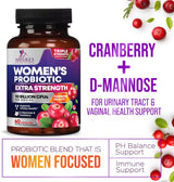 Probióticos para Mujeres - 90B CFU, 16 Cepas, Cranberry, 60 caps