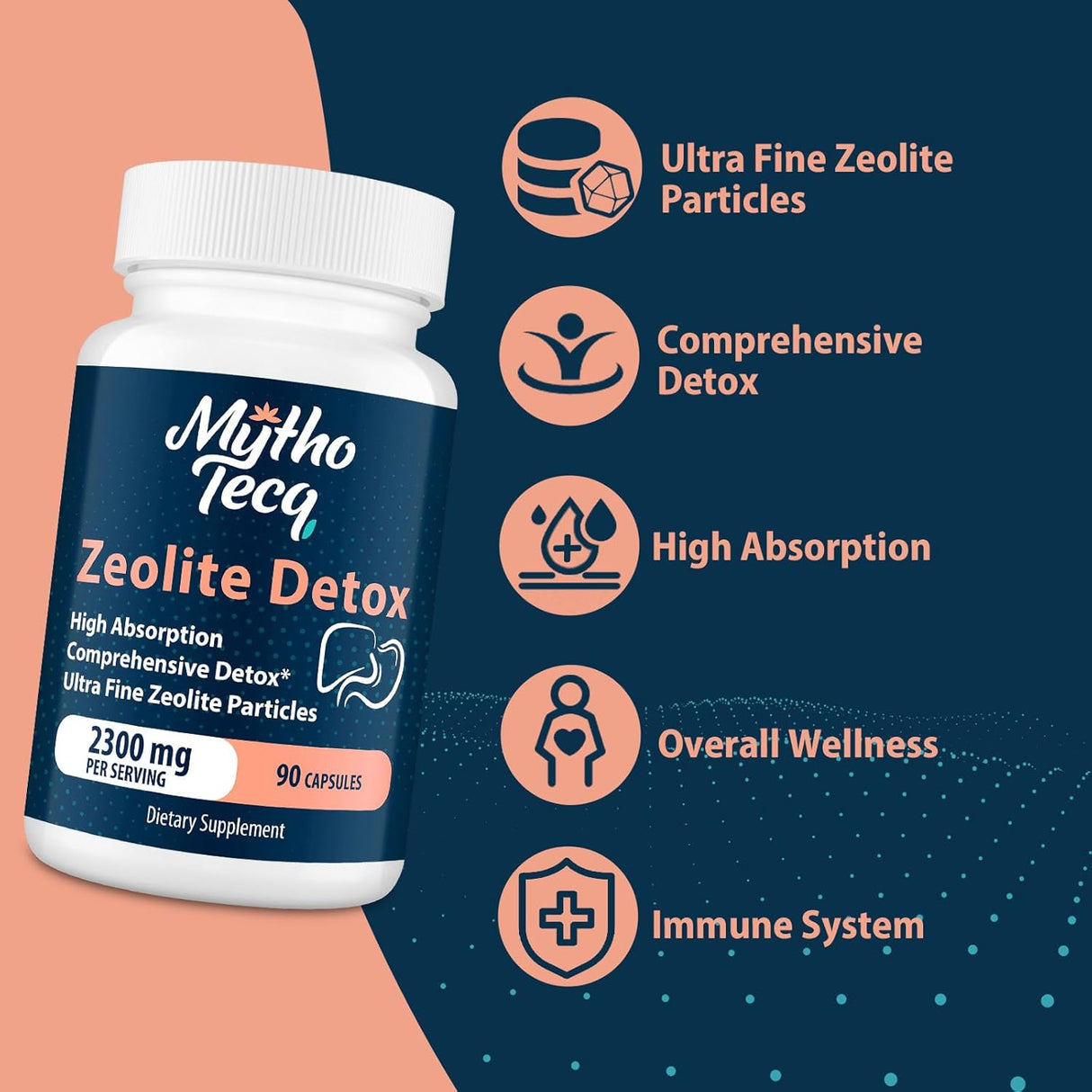 Zeolite Detox Capsules, 90, Absorbente, Limpieza Total