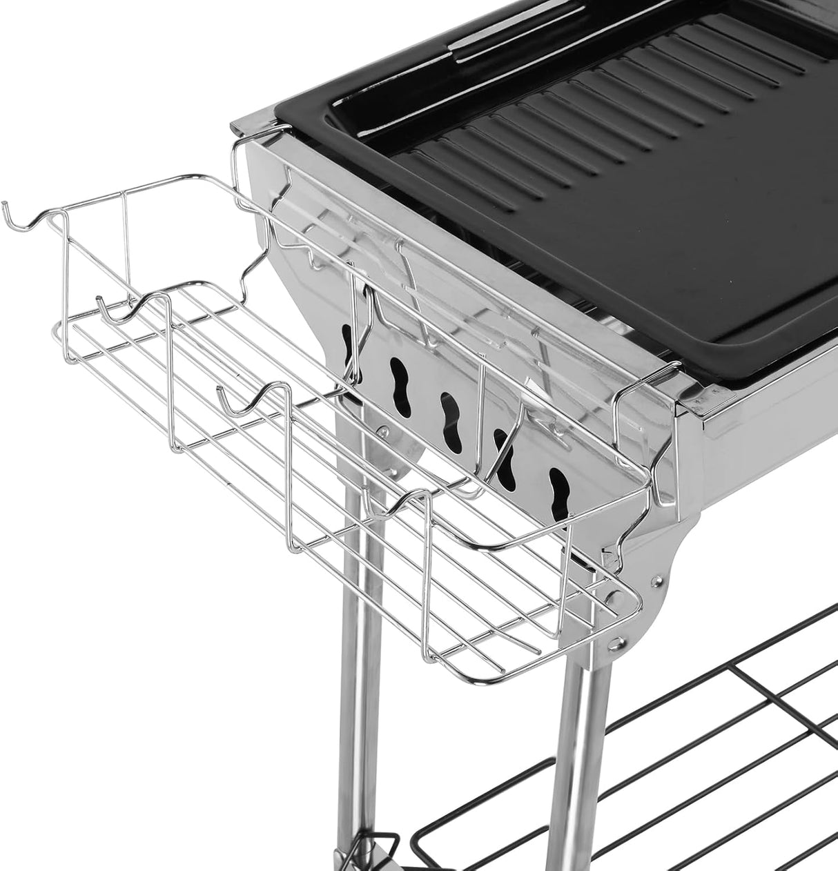 Parrilla de Acero Inoxidable, Grill Plegable y Portátil 39.3