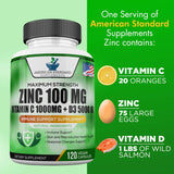 Suplementos Alimenticios Zinc 100 mg D 5000 UI