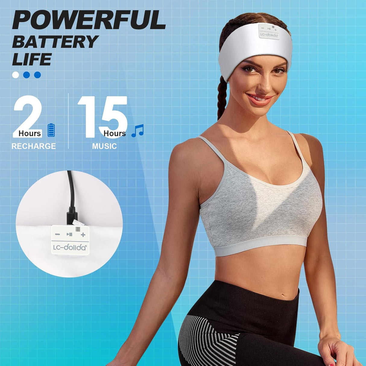 Auriculares LC-dolida Bluetooth 5.2 para dormir y meditar