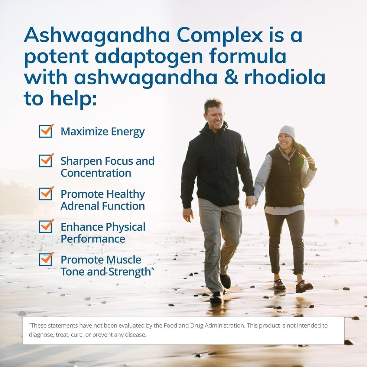 Complejo Ashwagandha Euromedica - Energía, Enfoque, 60 Cápsulas