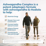 Complejo Ashwagandha Euromedica - Energía, Enfoque, 60 Cápsulas