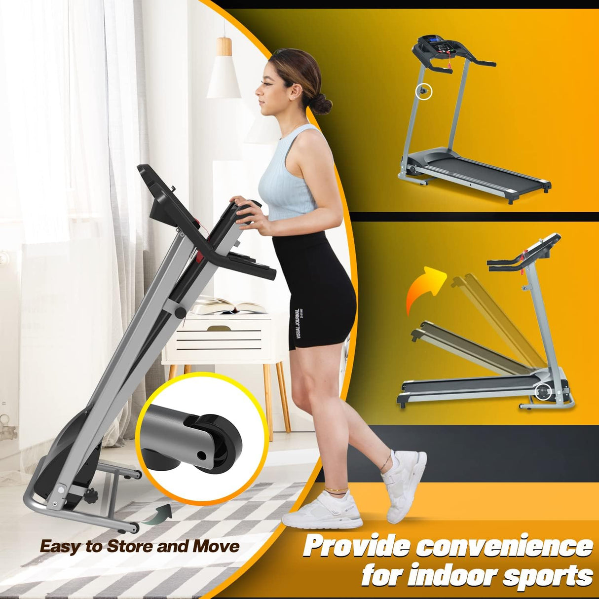 Cinta de Correr FYC Plegable 2.5HP con Sensor de Pulso