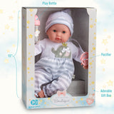Muñeca suave de 15 JC Toys con ojos abiertos/cerrados, 30036