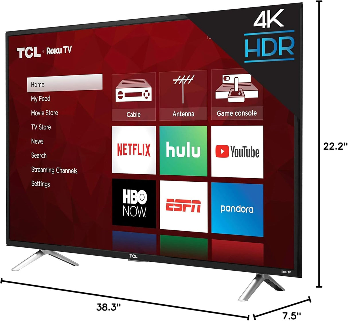 Televisor TCL 43 4K UHD HDR Roku Smart TV 43S405