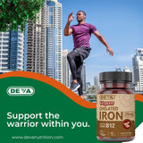 Deva Nutrition Iron Vegano 29 mg B-12 Fuerte 90 Tabletas
