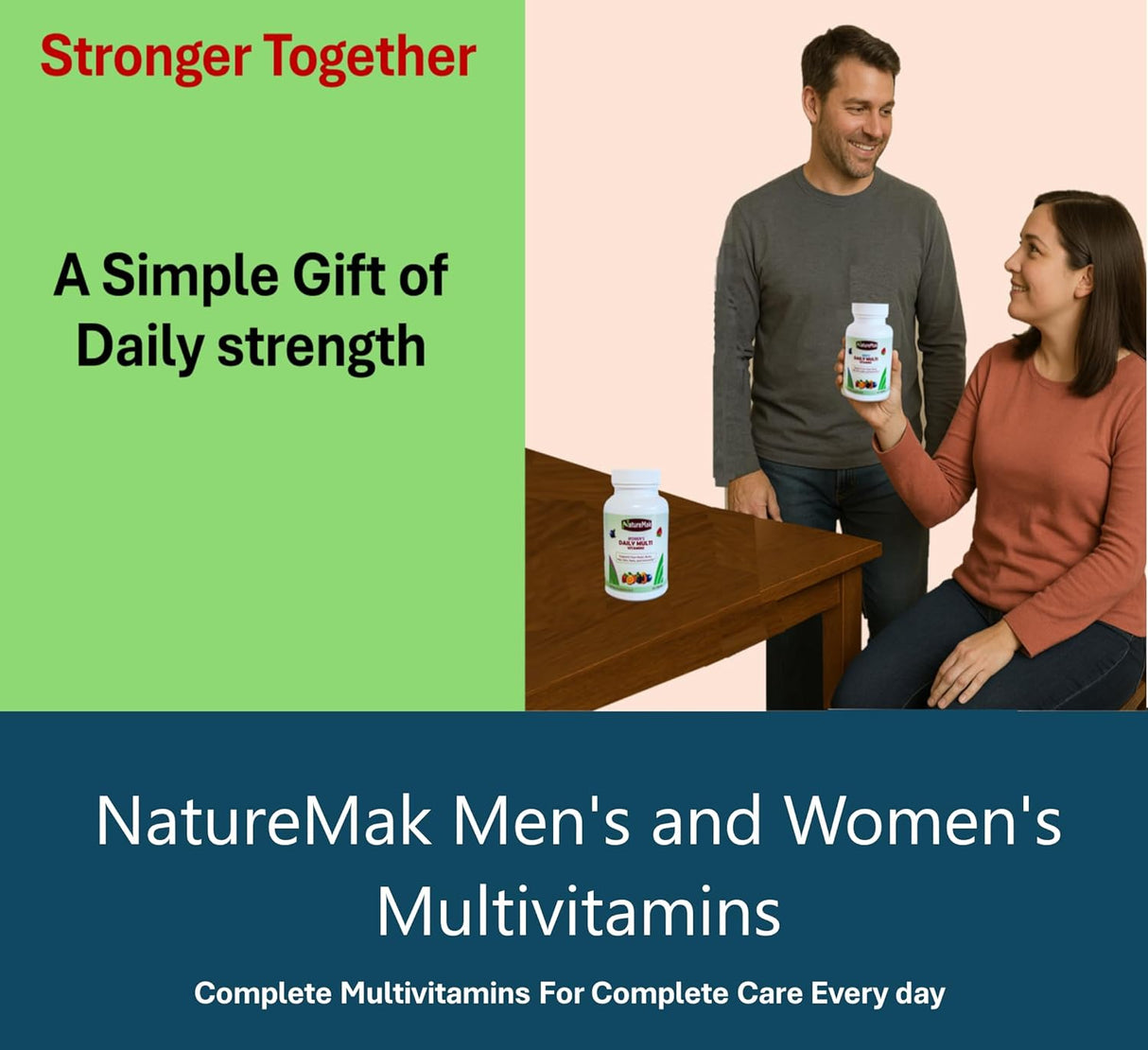 Multivitamínico para hombres, 60 cápsulas, con vitaminas y minerales
