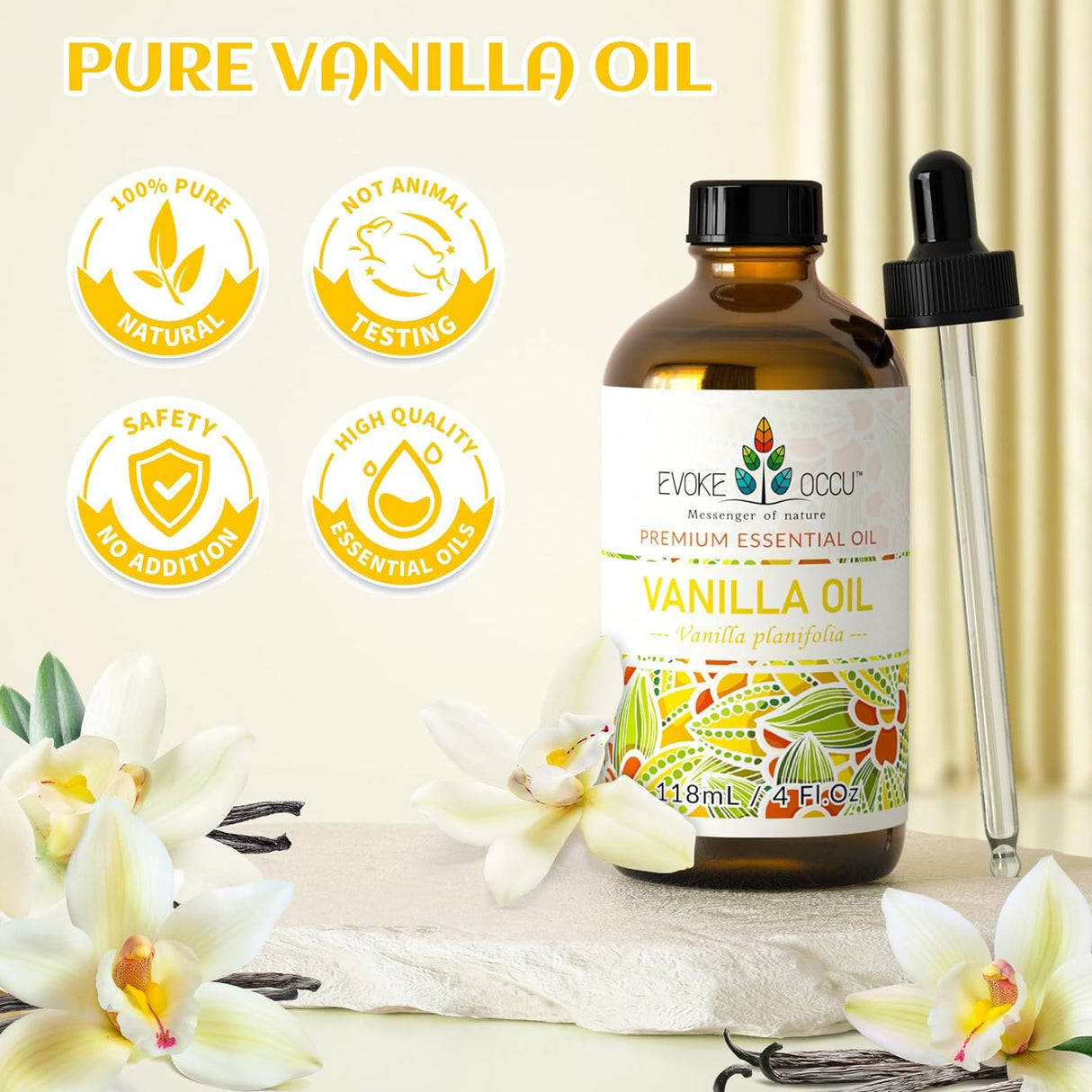 Aceite Esencial de Vainilla Puro para Difusor y Masaje